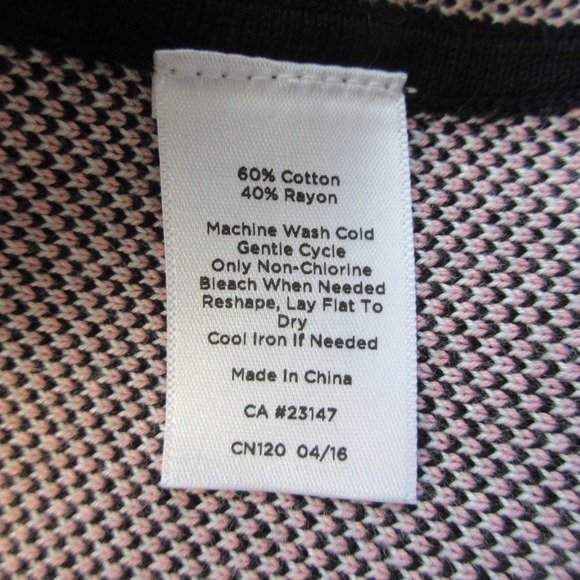 Talbots Knit Duster Cardigan Woman 3X Black White Plaid Blazer Preppy Long 1208 - Picture 7 of 10